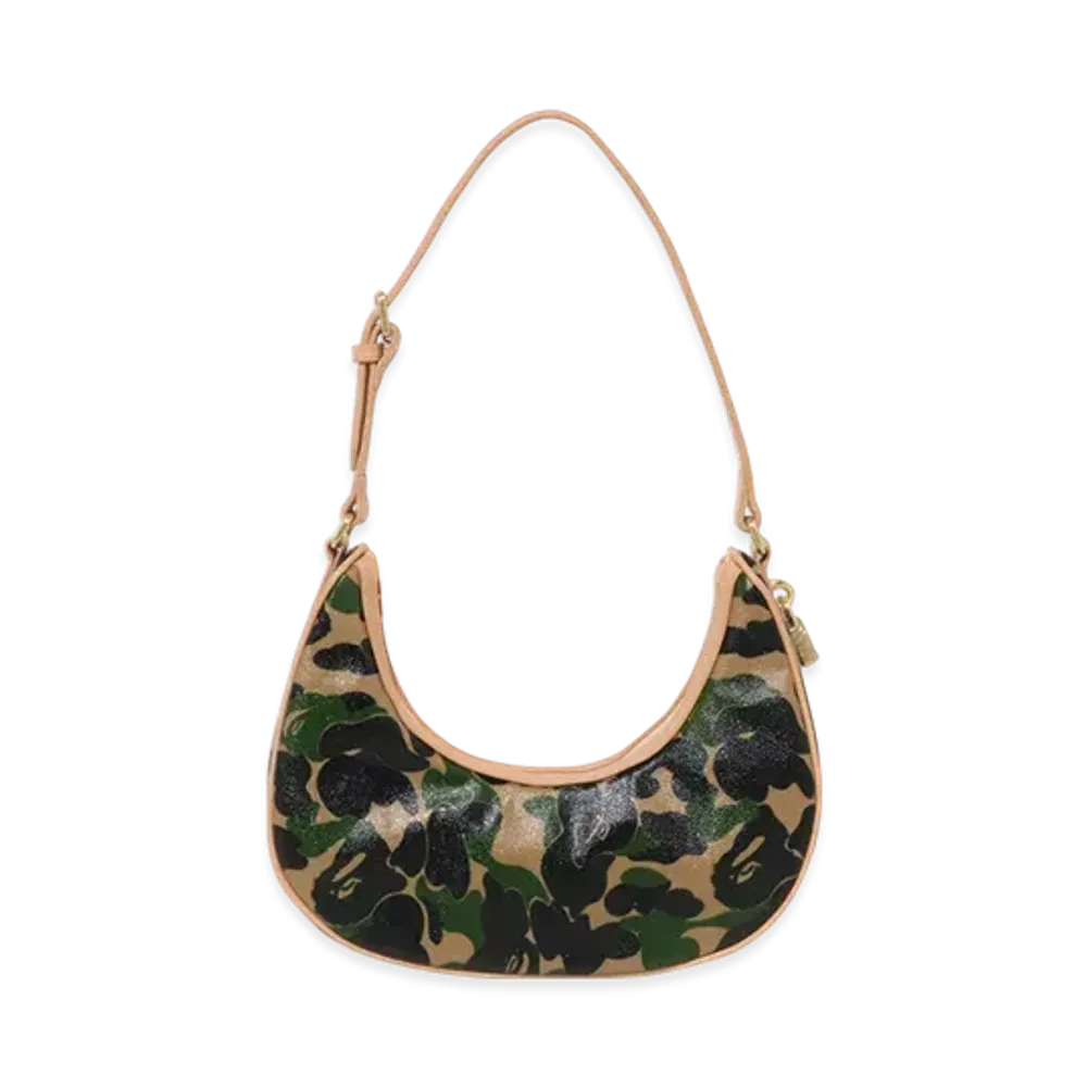 A BATHING APE Abc Camo Hand Bag "Green"