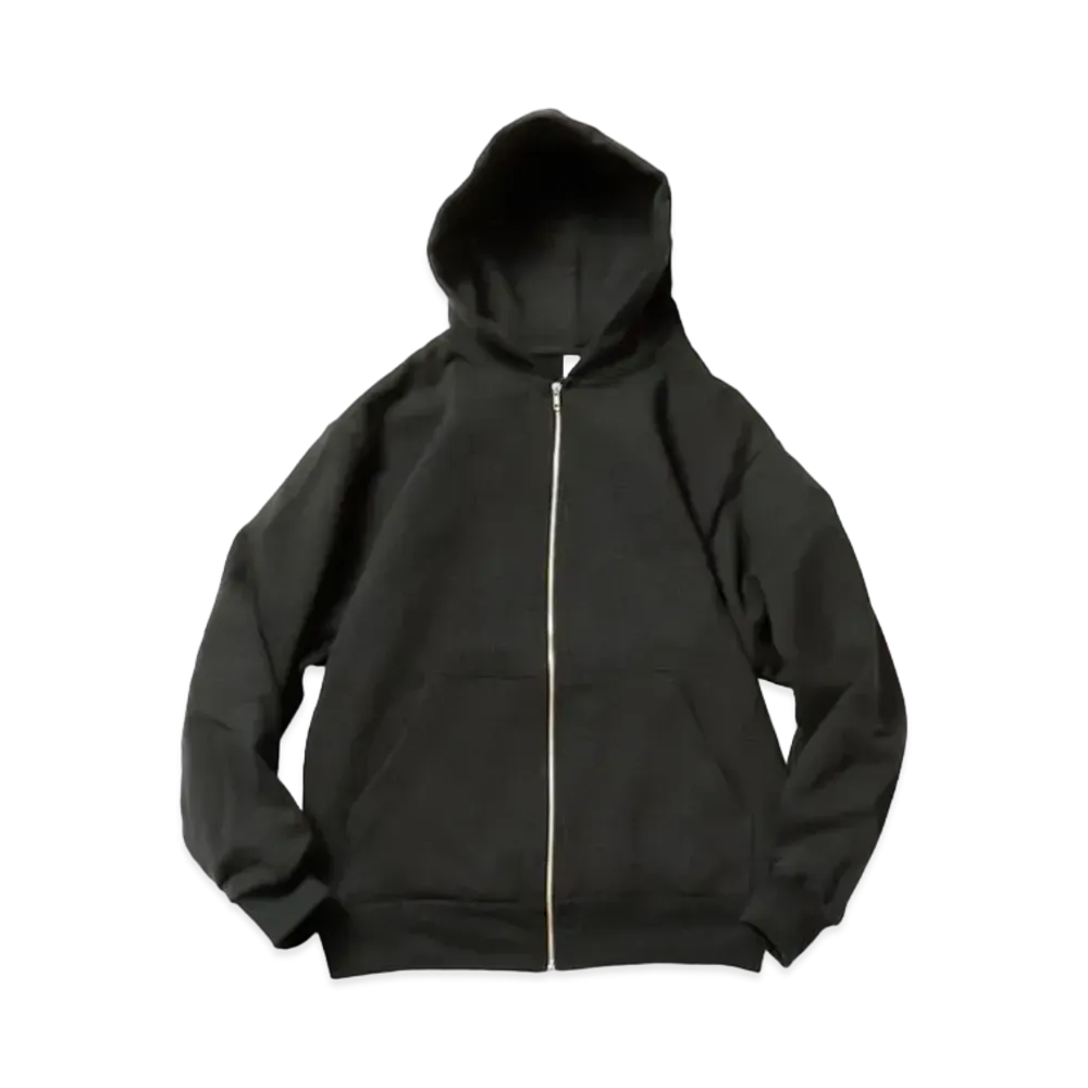 Los Angeles Apparel 14Oz Heavy Fleece Zip Up Hooded Sweatshirt Zip Hoodie "Black"