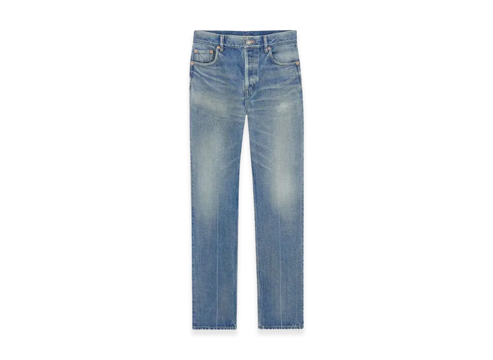 Saint Laurent Women's Jeans Dritti In Denim Authentic "Blue"