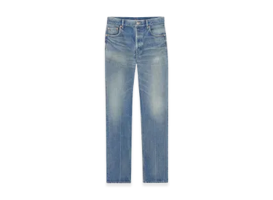 Saint Laurent Women's Jeans Dritti In Denim Authentic "Blue"