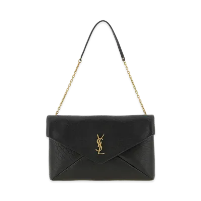 Saint Laurent Women's Medium 'Envelope' Clutch Bag "Black"