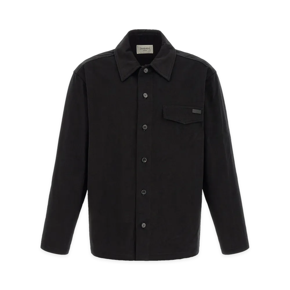 Saint Laurent Cotton Overshirt "Black"