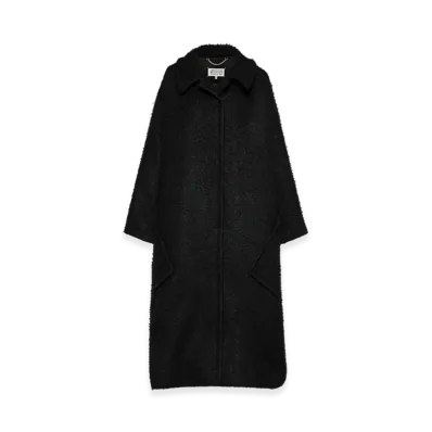 Maison Margiela Women's Boucle Mohair Wool Coat "Black"