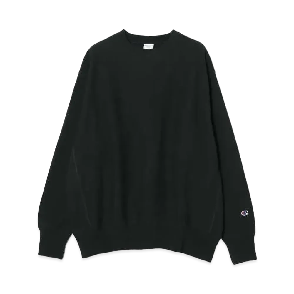 BEAMS x Champion x MIN-NANO Crew Neck Sweatshirts "Black"