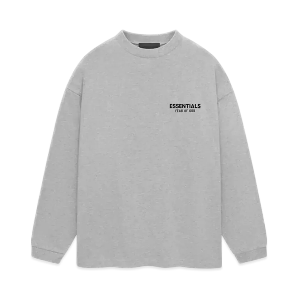 FEAR OF GOD Essentials Jersey Long Sleeve T-Shirt "Light Heather Gray"