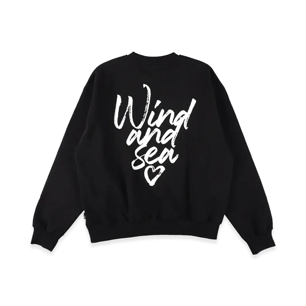WIND AND SEA Heart Logo Sweatshirt "Black"