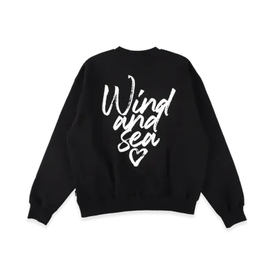 WIND AND SEA Heart Logo Sweatshirt "Black"