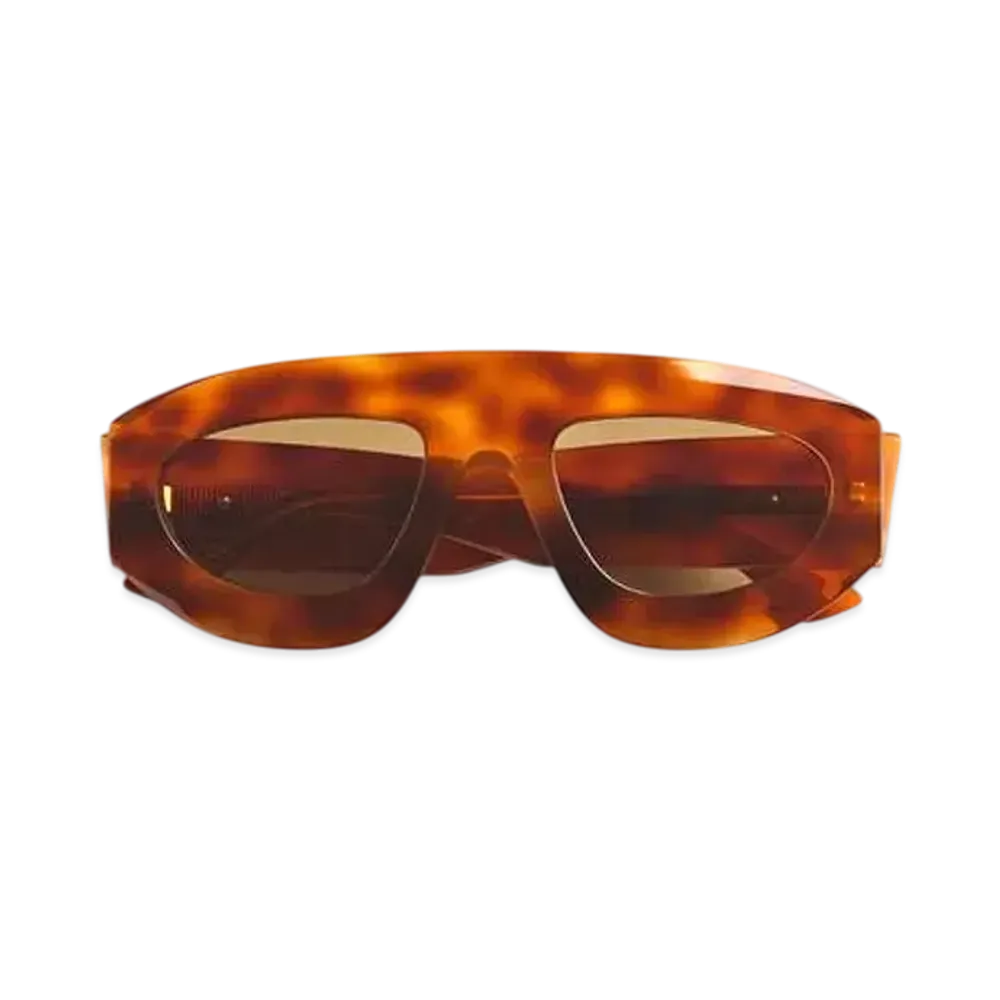 Bottega Veneta Ultrathin Shield Sunglasses "Havana/Brown"