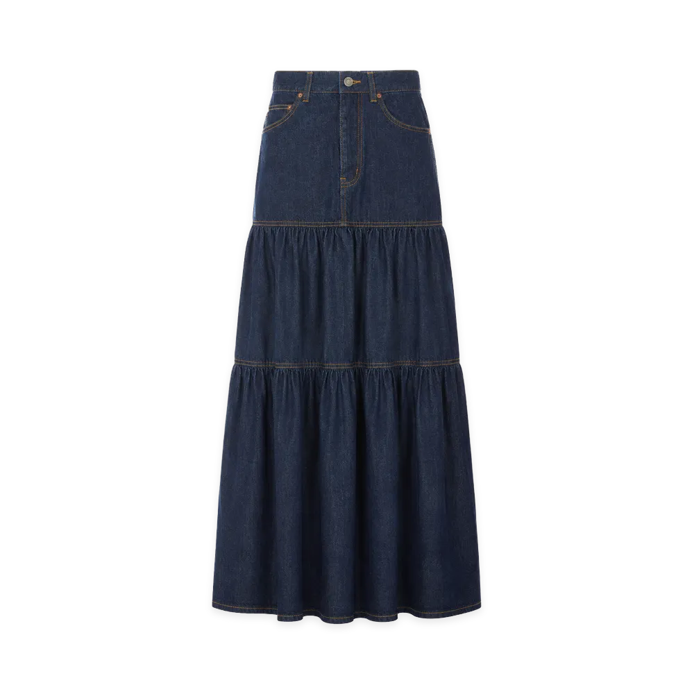 Saint Laurent Women's Skirts "Blue"