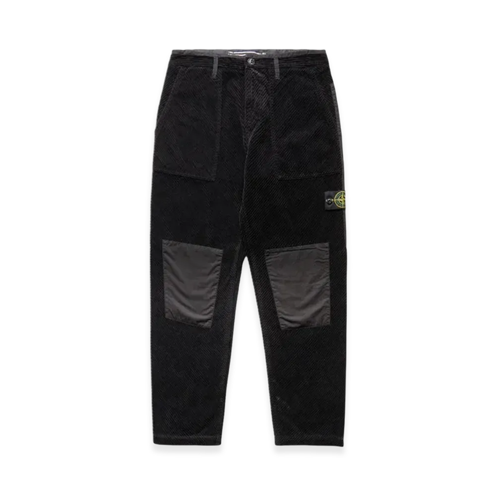 Stone Island 31711 Corduroy 400 Fatigue Pants - 22FW "Black"