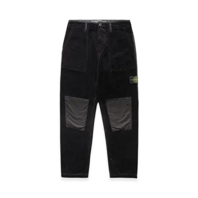 Stone Island 31711 Corduroy 400 Fatigue Pants - 22FW "Black"