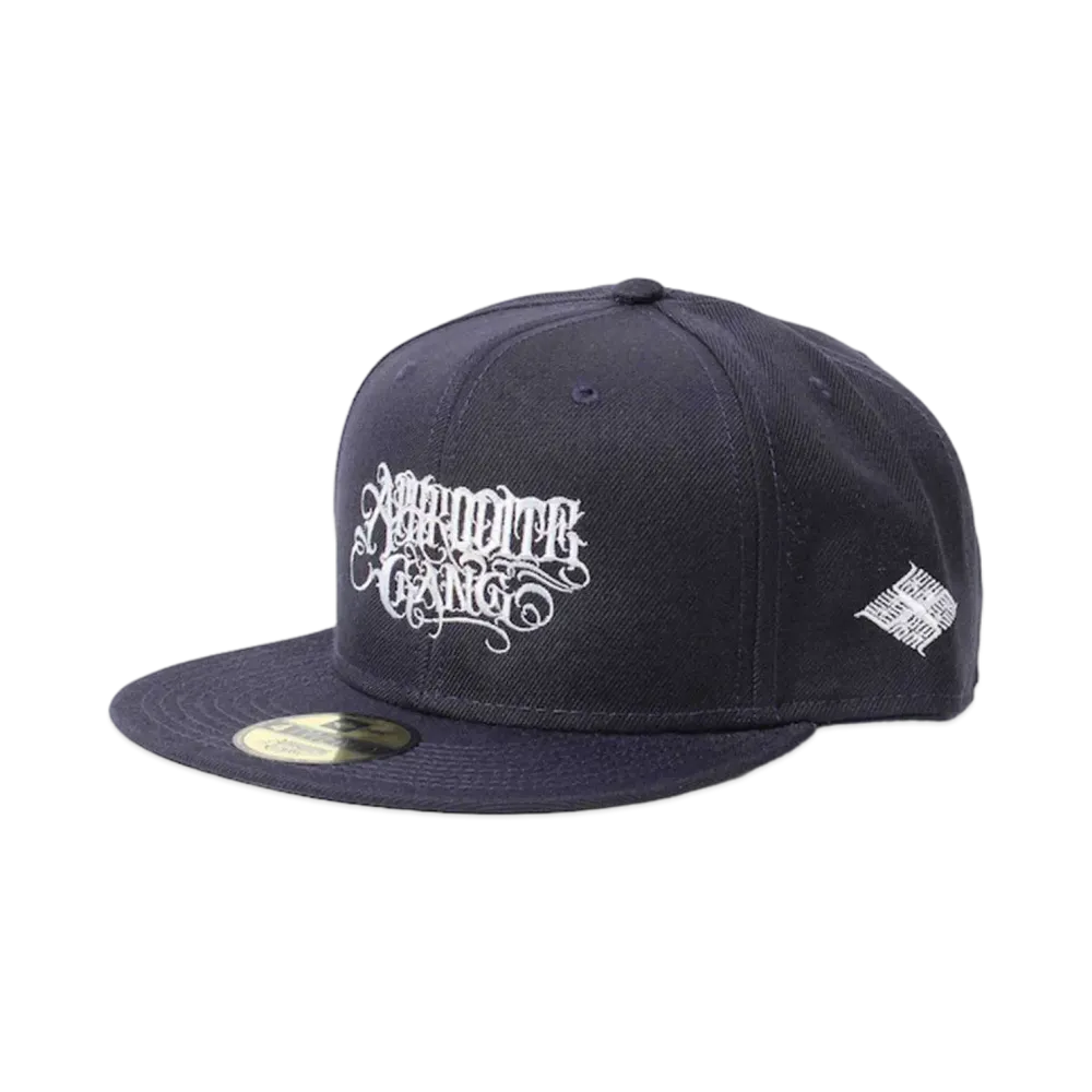 APHRODITEGANG Classic Logo Snapback Cap "Navy-White"
