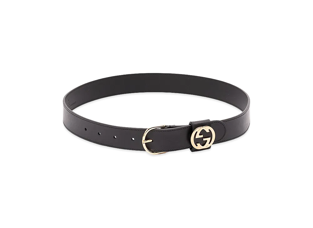 GUCCI Women's Interlocking GG Loop Belt "Black"
