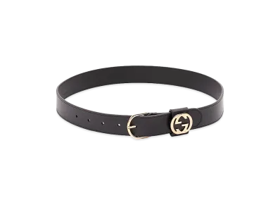 GUCCI Women's Interlocking GG Loop Belt "Black"