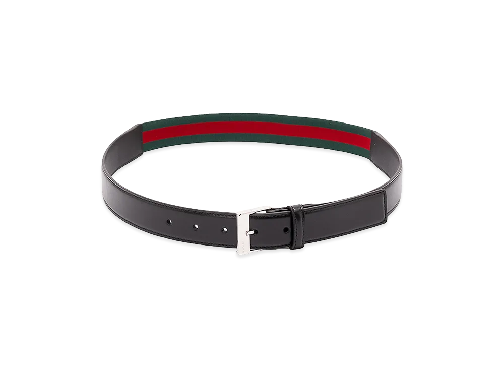 GUCCI Squared Buckle Belt "Black"