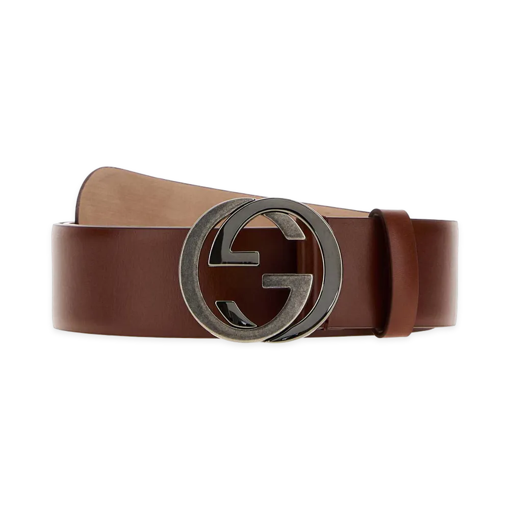 GUCCI Leather Belt "Brown"