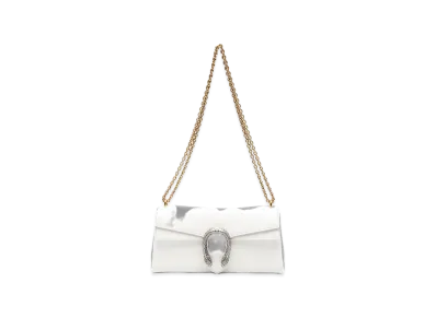 GUCCI Women's Leather Dionysus Shoulder Bag "White"