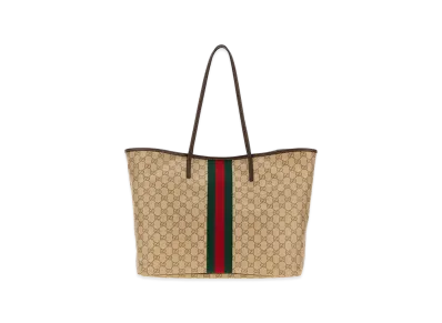 GUCCI Women's GG Canvas Large Tribeca Shopping Bag "Beige"