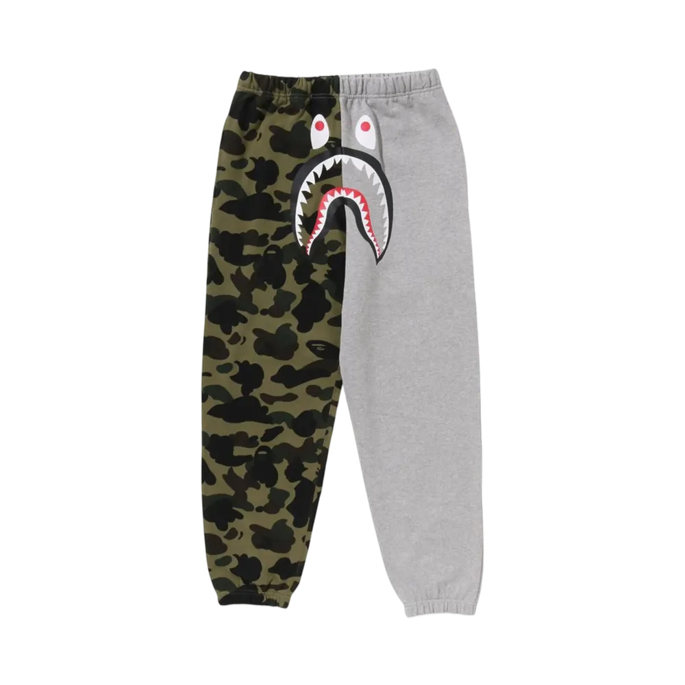 A BATHING APE Bape Ladies 1St Camo Shark Sweat Pants "Gray"