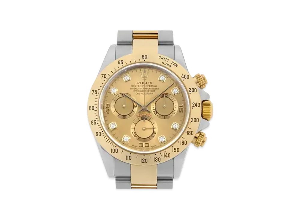 ROLEX Cosmograph Daytona 8P Diamonds "Champagne/Stainless Steel/Yellow Gold"