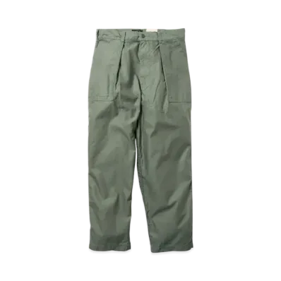 BEAMS 1 Pleat Baker 80/3 Back Satin "Sage"