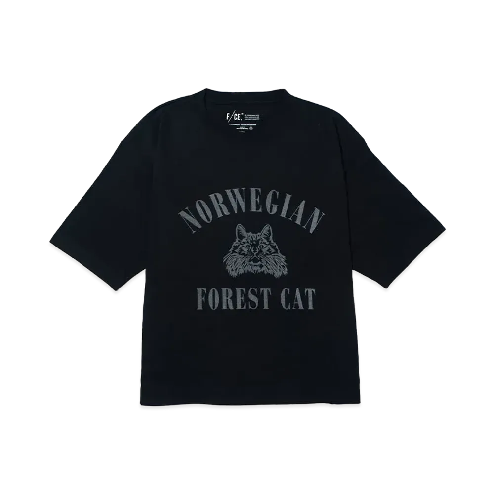F/CE. Forest Cat Big Tee "Black"