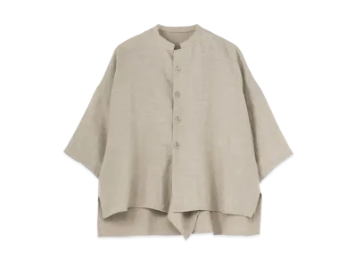 Yohji Yamamoto Y's LINEN WOOL SHORT SLEEVE SHIRT "Beige"
