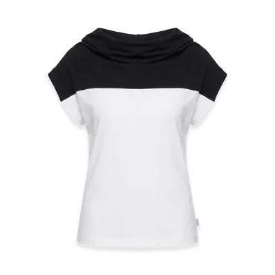 MM6 Maison Margiela Women's High Neck T-Shirt "Black/White"