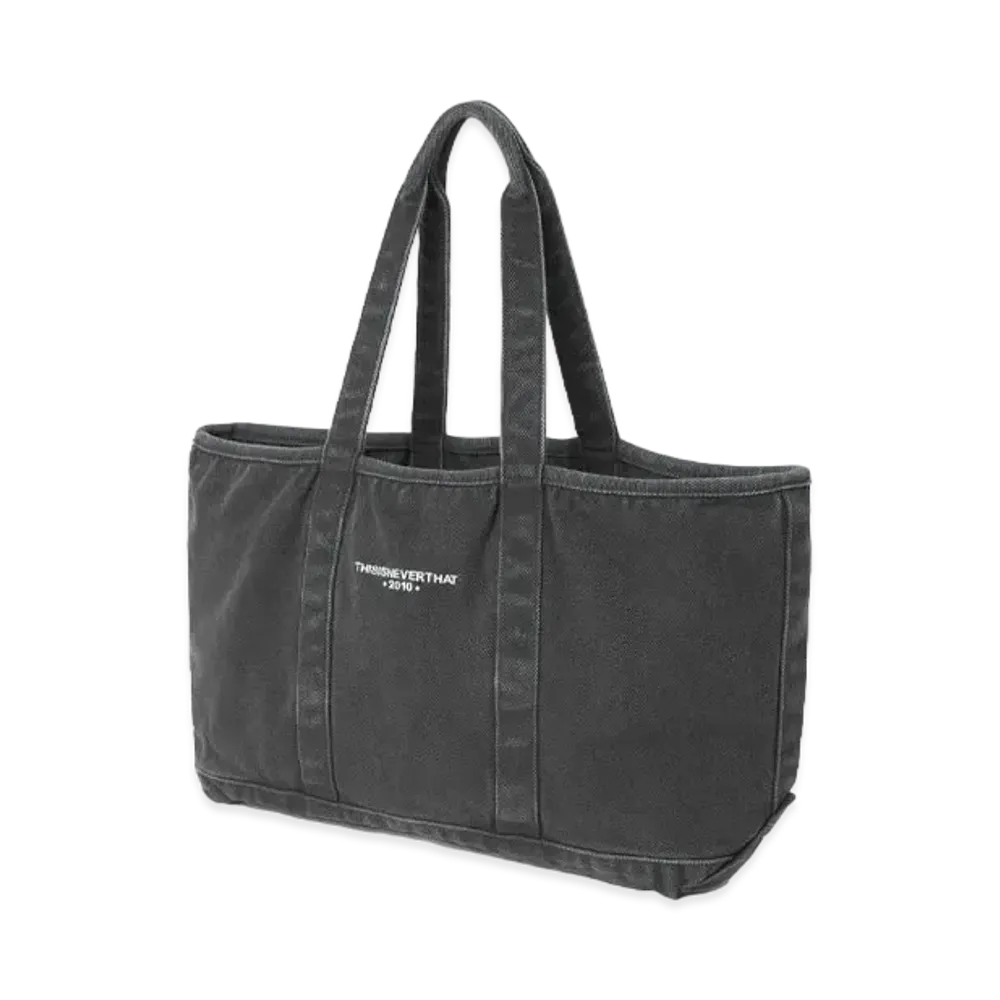 thisisneverthat Washed Canvas Tote Bag "Charcoal"