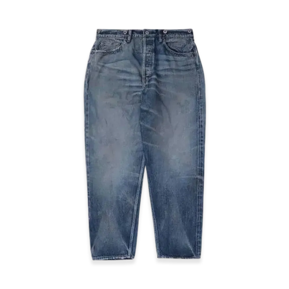 MADNESS Aging Denim Pants Relaxed Light Distressed "Indigo"