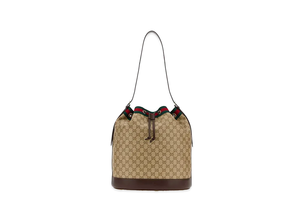 GUCCI Women's GG Canvas Bucket Bag "Bordeaux"