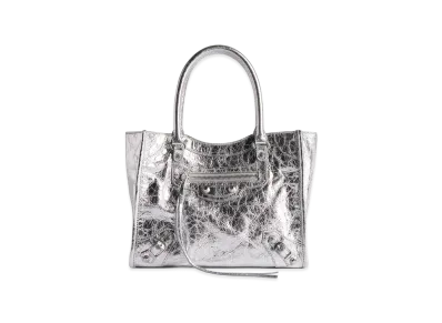 BALENCIAGA Women's Le City Tote Bag Mini "Silver"