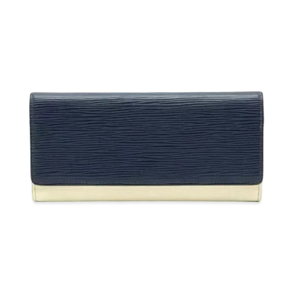 Louis Vuitton Flore Wallet Epi "Indigo Blue"