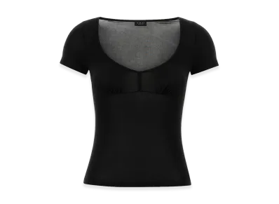 GUCCI Women's Stretch Jersey T-Shirt "Black"