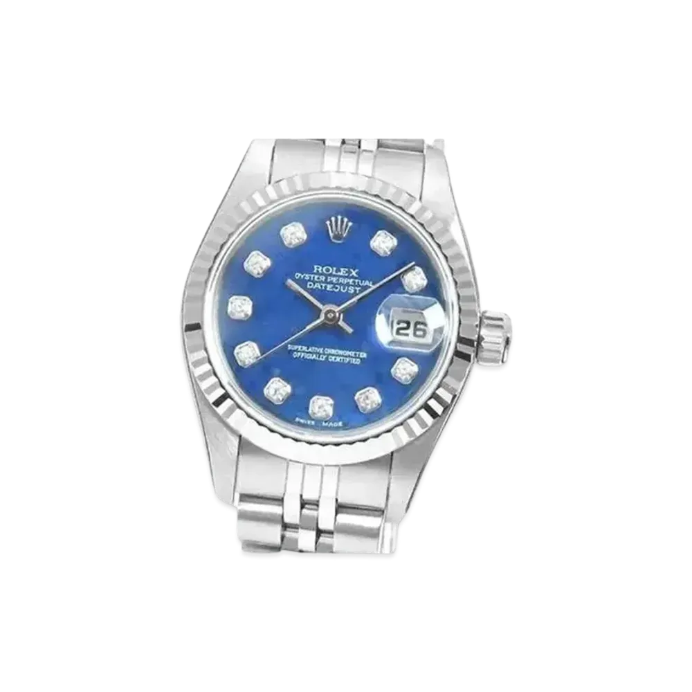 ROLEX Datejust Sodalite 10P Diamond "Stainless steel/White Gold/Blue" 79174G