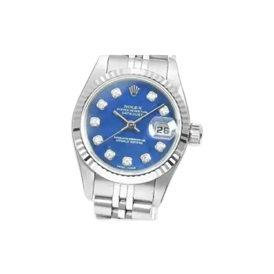 ROLEX Datejust Sodalite 10P Diamond "Stainless steel/White Gold/Blue" 79174G