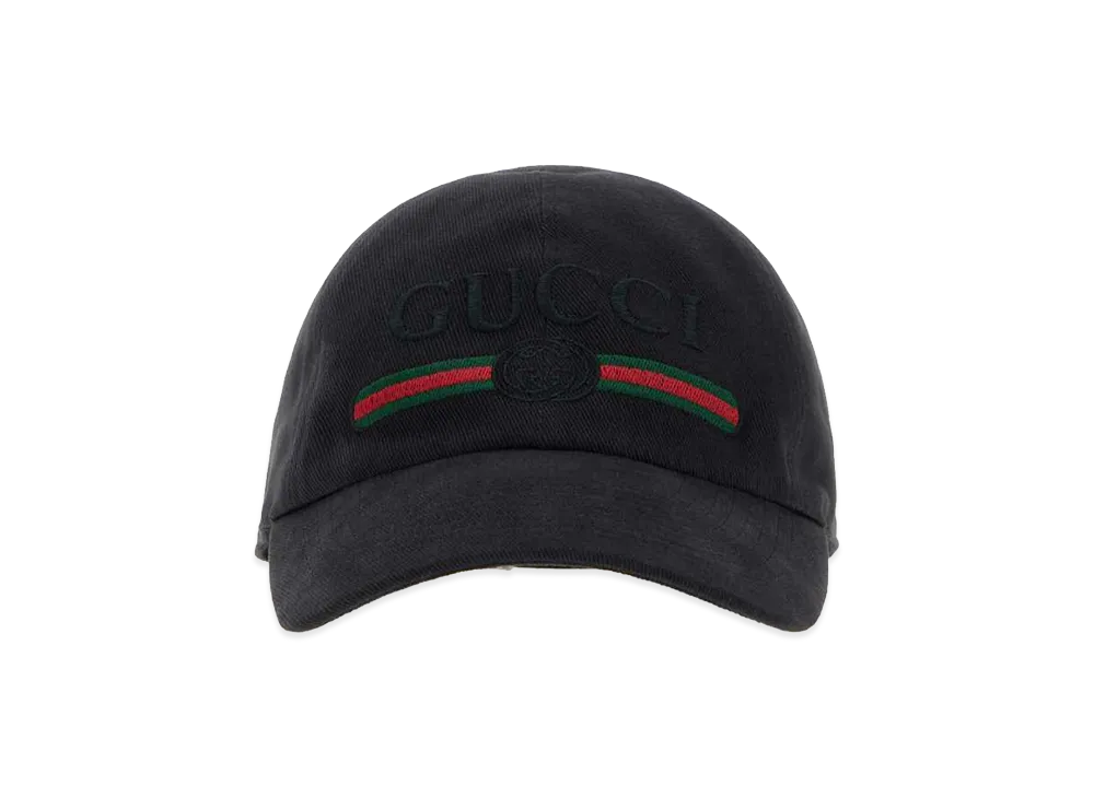 GUCCI Slate Canvas Baseball Cap "Black"