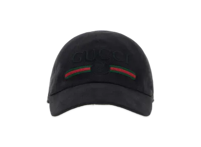 GUCCI Slate Canvas Baseball Cap "Black"