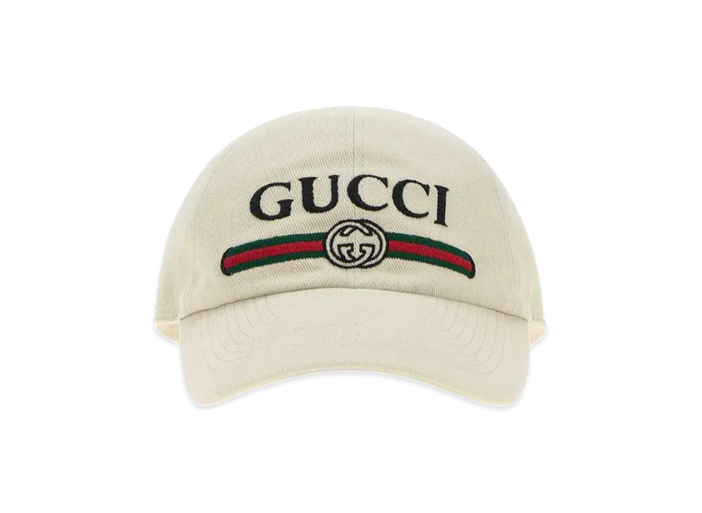GUCCI Canvas Baseball Cap "White"