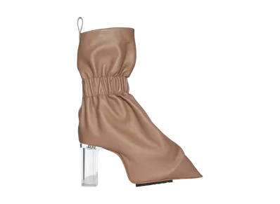 Rick Owens Women's SS26 Cuffed Taquito Pull On Grainy Cow Leather "Dna/Clear"