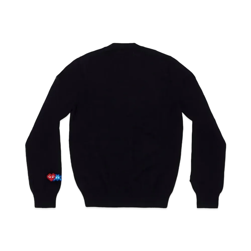 PLAY COMME des GARCONS Invader Women's Lambswool Cardigan "Black"