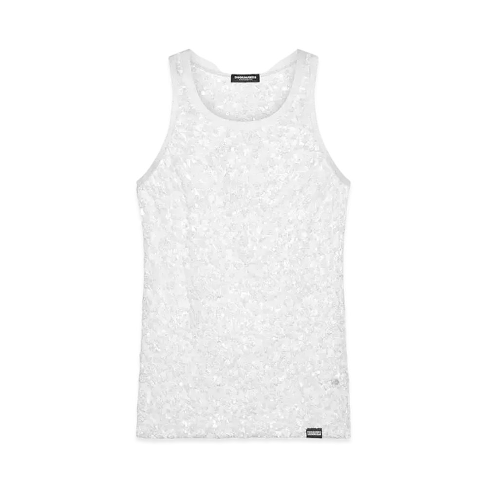 Dsquared2 Sequins Tank Top "White"