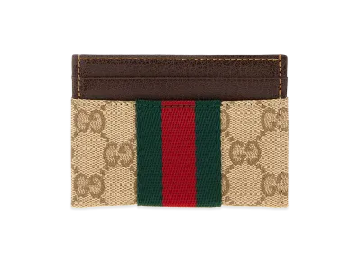 GUCCI Women's GG Canvas Card Holder "Beige"