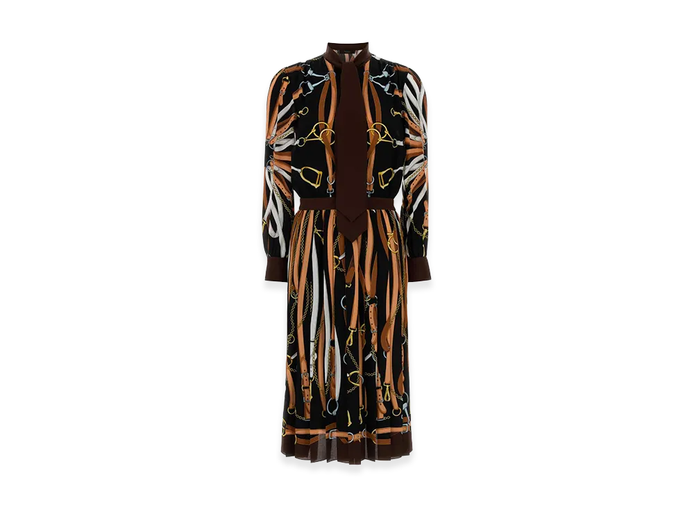 GUCCI Women's Silk Shirt Dress "Multi"