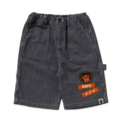 A BATHING APE Hickory Milo Patch Painter Shorts "Navy"
