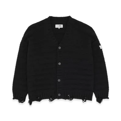 MM6 Maison Margiela Men's Wool Cardigan "Black"