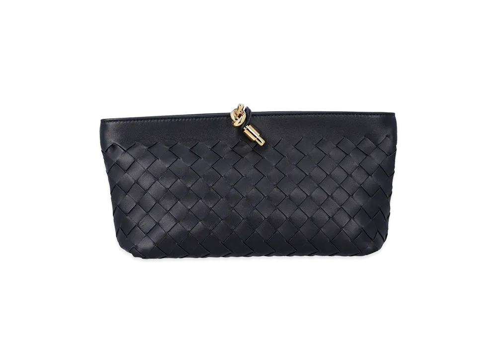Bottega Veneta Women's Nappa Leather Andiamo Clutch "Black"