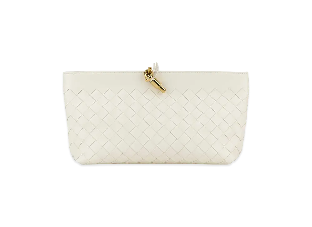 Bottega Veneta Women's Nappa Leather Andiamo Clutch "White"