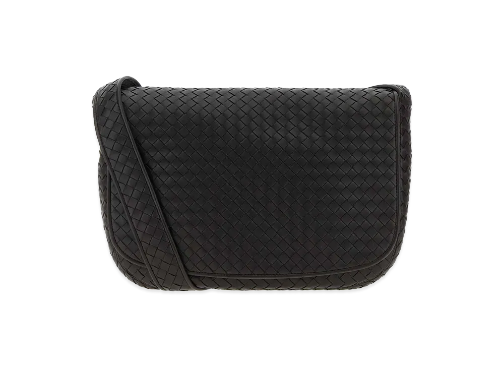 Bottega Veneta Leather Crossbody Bag "Dark Brown"