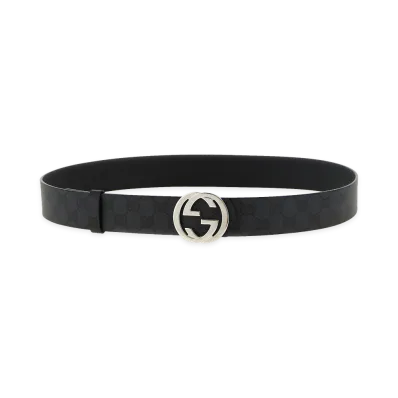 GUCCI Incrocio GG Reversible Belt "Black"